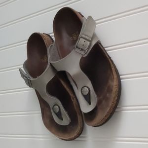 Birkenstock Silver Thong Sandals